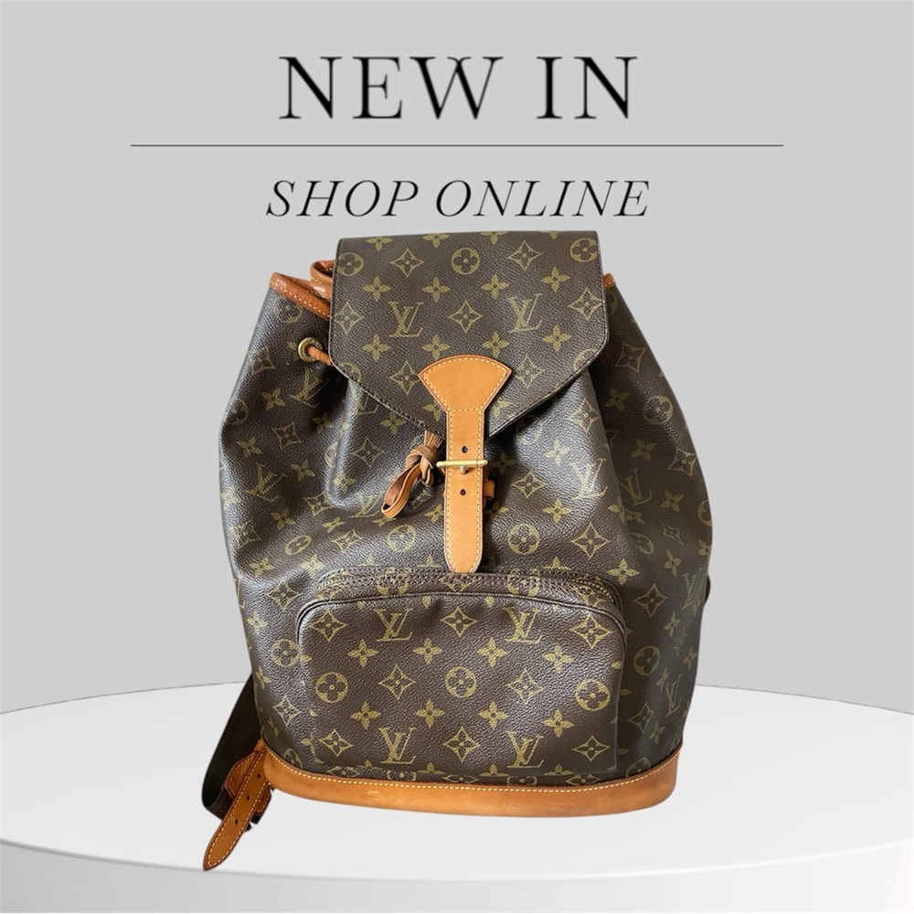 Louis Vuitton Brown Monogram Backpack with Adjustable Straps used poor condition